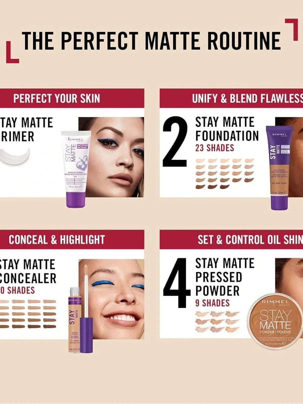 Rimmel London Stay Matte Foundation - 010 Light Porcelain
